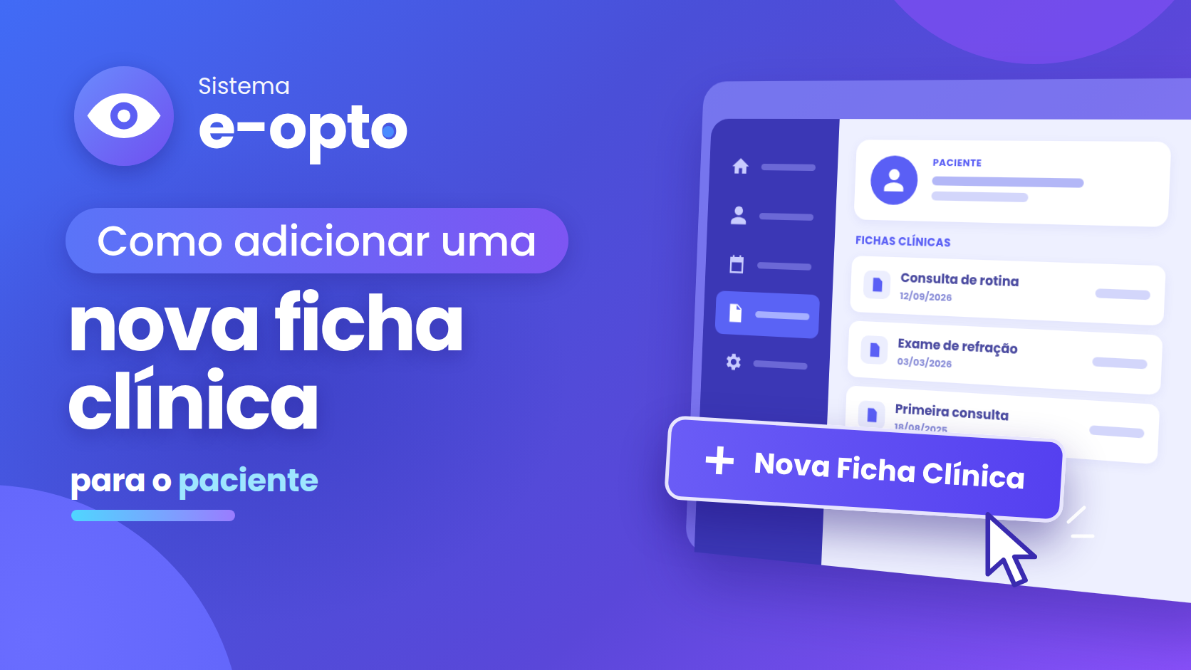 Capa: adicionar ficha clínica